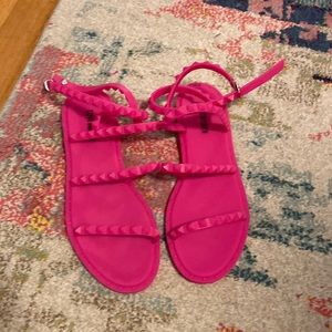 Steve Madden hot pink Sandels NWOT